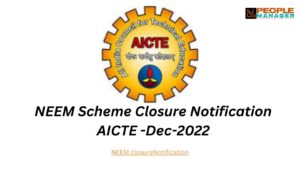 NEEM SCHEME CLOSURE